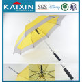 190t Polyester Auto Open Golf Straight Umbrella mit Piping